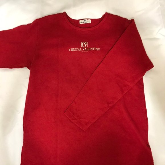 Cristal Valentino Sweatshirt Embroidered Spell Out - Picture 1 of 4